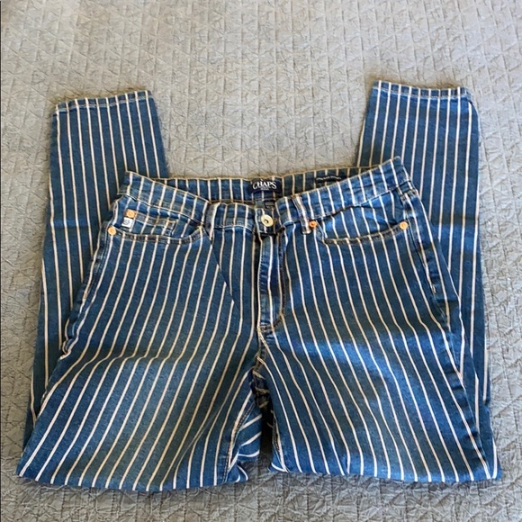 Chaps Denim - Chaps pinstriped skinny jeans